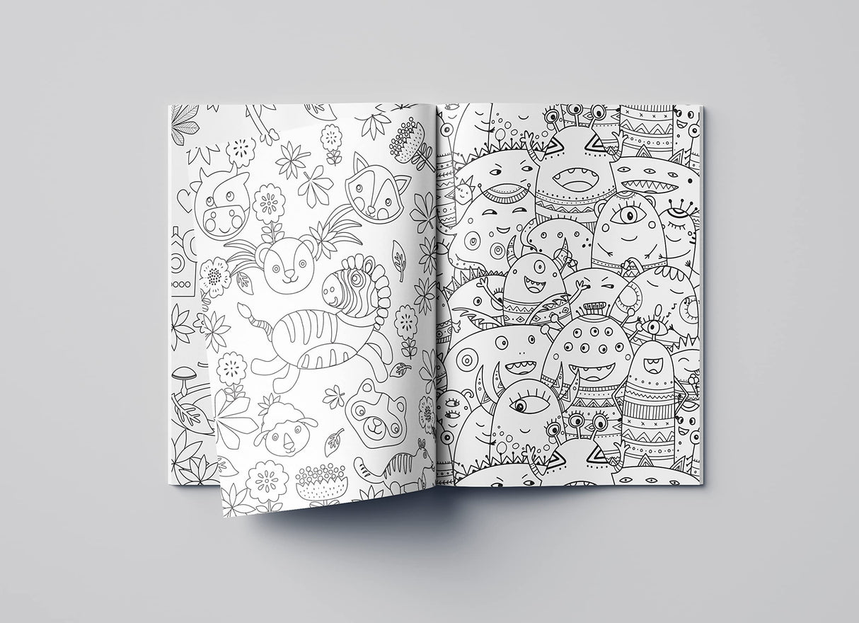Doodle Coloring For Kids - Blue Edition - Retail Maharaj