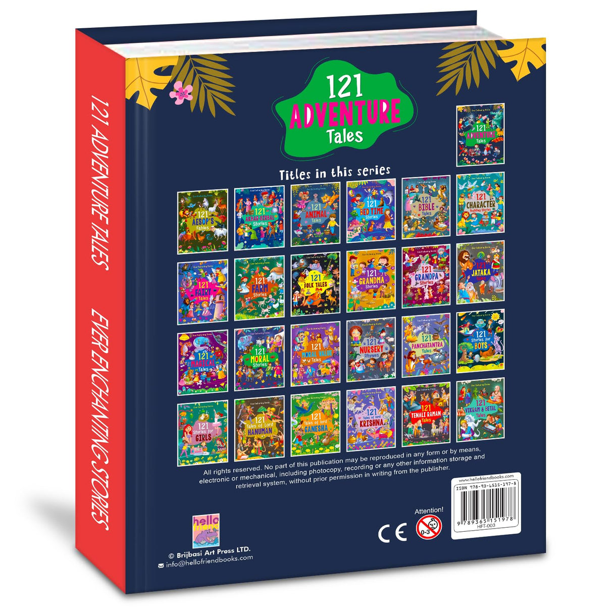 121 Adventure Tales - Illustrated Story Books for Kids and Childrens - Bedtime Traditional Short Stories with Colourful Pictures in English | Hello ... - Ages 3+ Years (121 Short Stories Book) - Retail Maharaj