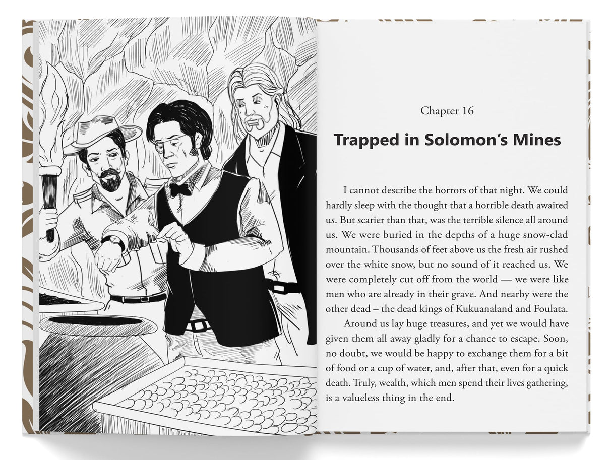 King Solomon's Mines : Illustrated Abridged Children Classics English Novel with Review Questions - Retail Maharaj