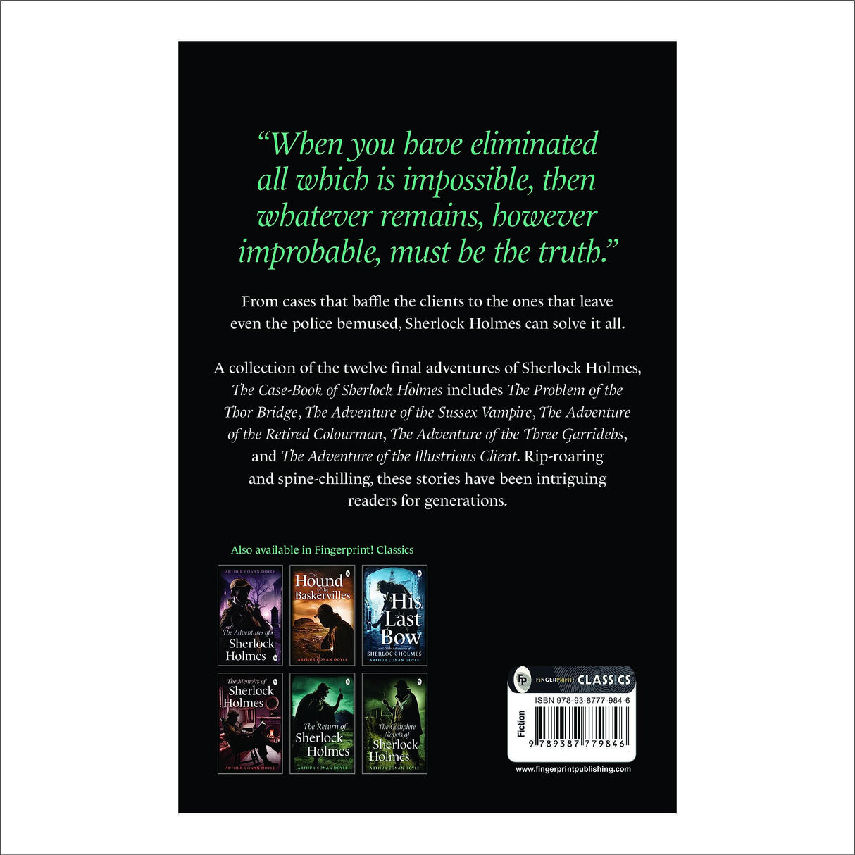 The Case-Book of Sherlock Holmes - Retail Maharaj