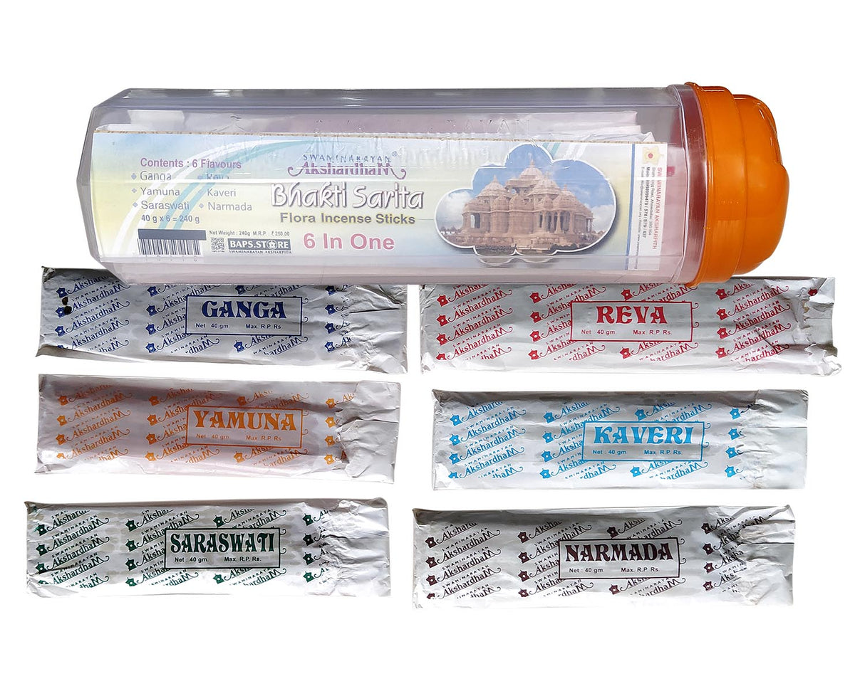 Bhakti Sarita 6-in-1 8" Stick | Plastic Container - Retail Maharaj