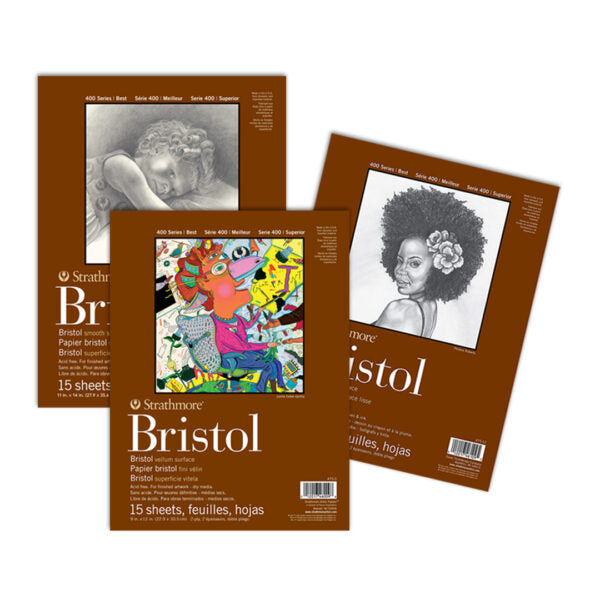 Strathmore 400 Series Bristol Smooth & Vellum Surface Art Pads - Retail Maharaj