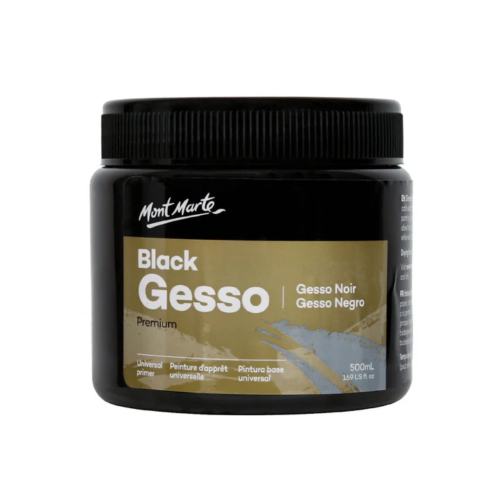 Mont Marte Gesso 500ml Black - Retail Maharaj