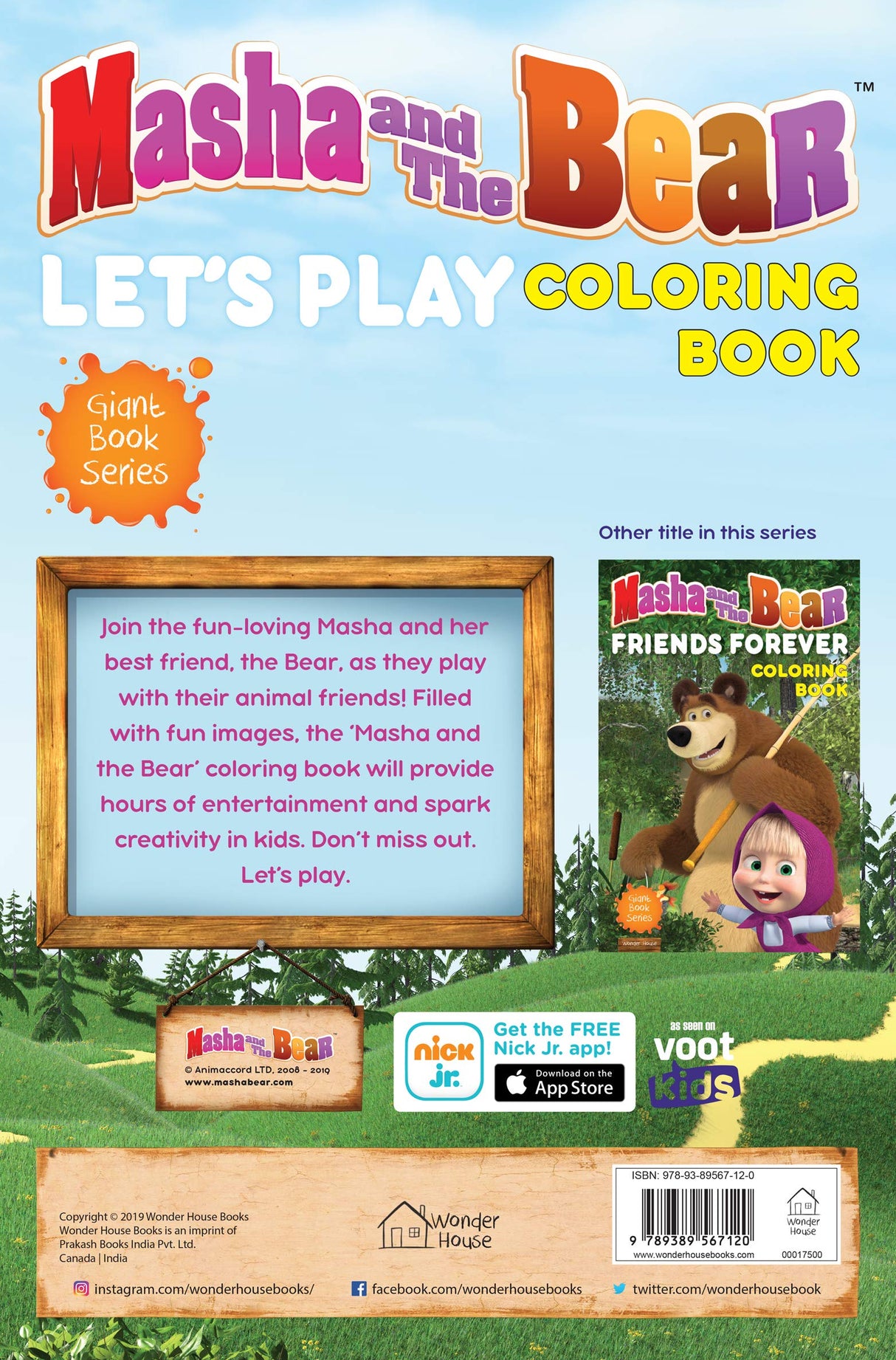 Masha And The Bear - Let's Play: Giant Coloring Book For Kids - Retail Maharaj