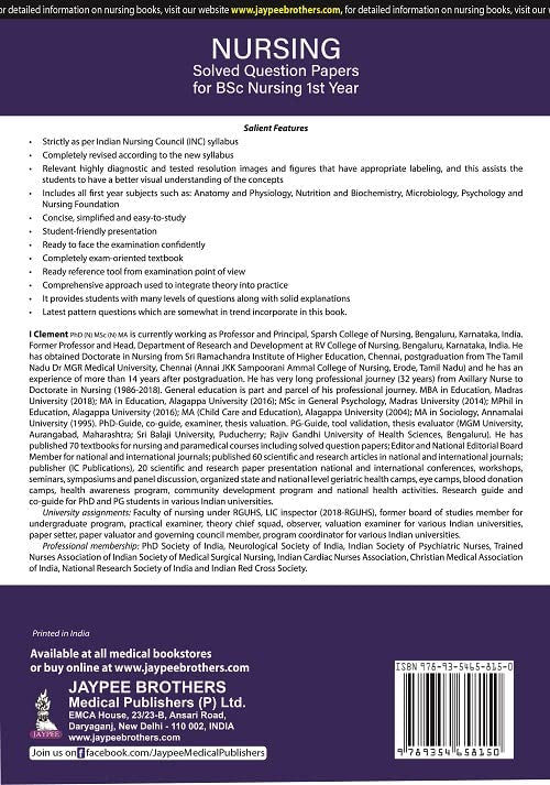 NURSING SOLVED QUESTION PAPERS FOR BSC NURSING 1ST YEAR (2022-2017) - Retail Maharaj