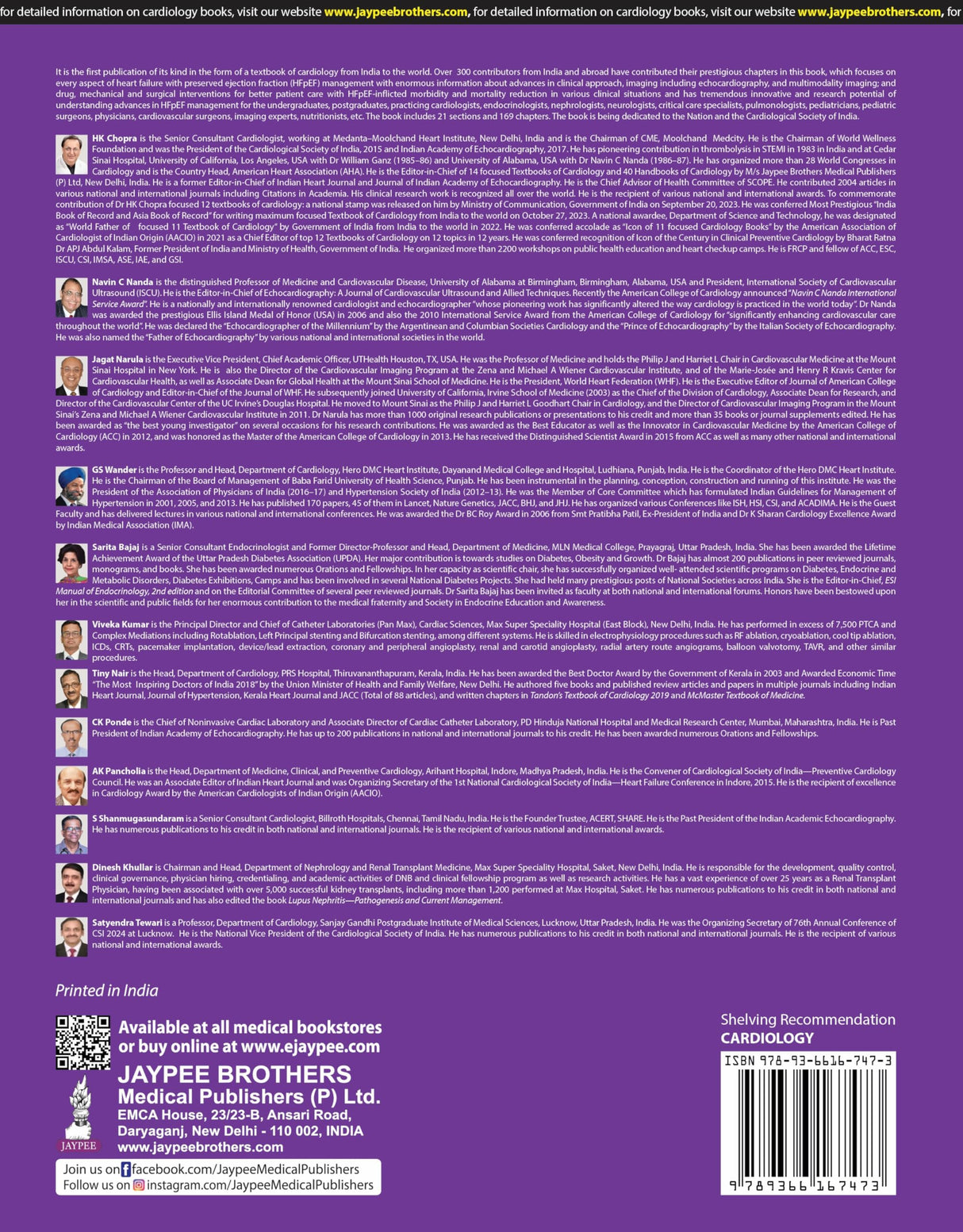 ADVANCES IN HFPEF MANAGEMENT (AHM) (CKM NAVIGATION) A TEXTBOOK OF CARDIOLOGY - Retail Maharaj