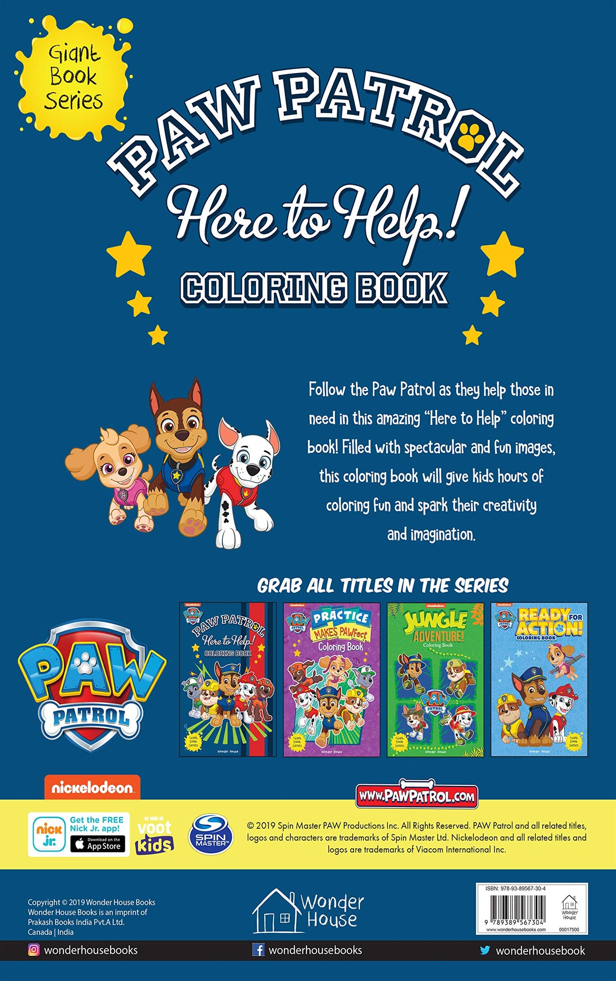 Here to Help! : Paw Patrol Giant Coloring Book For Kids - Retail Maharaj