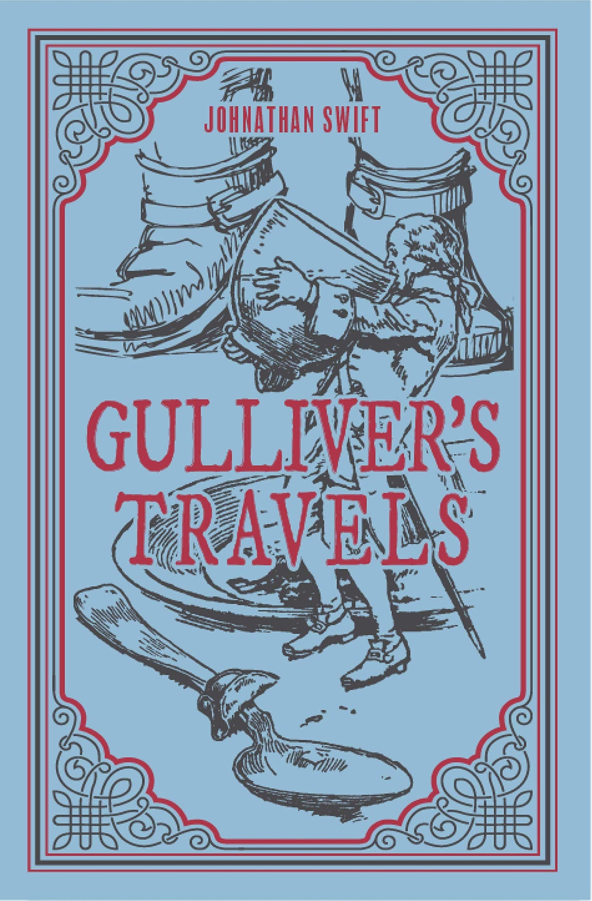 Gulliver's Travels, Jonathan Swift Classic Novel, (Adventure, Exploring), Ribbon Page Marker, Perfect for Gifting - Retail Maharaj