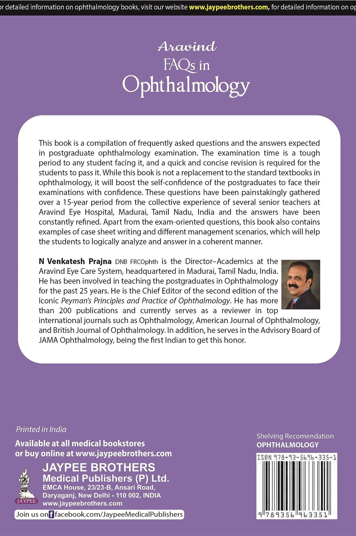 ARAVIND FAQS IN OPHTHALMOLOGY - Retail Maharaj