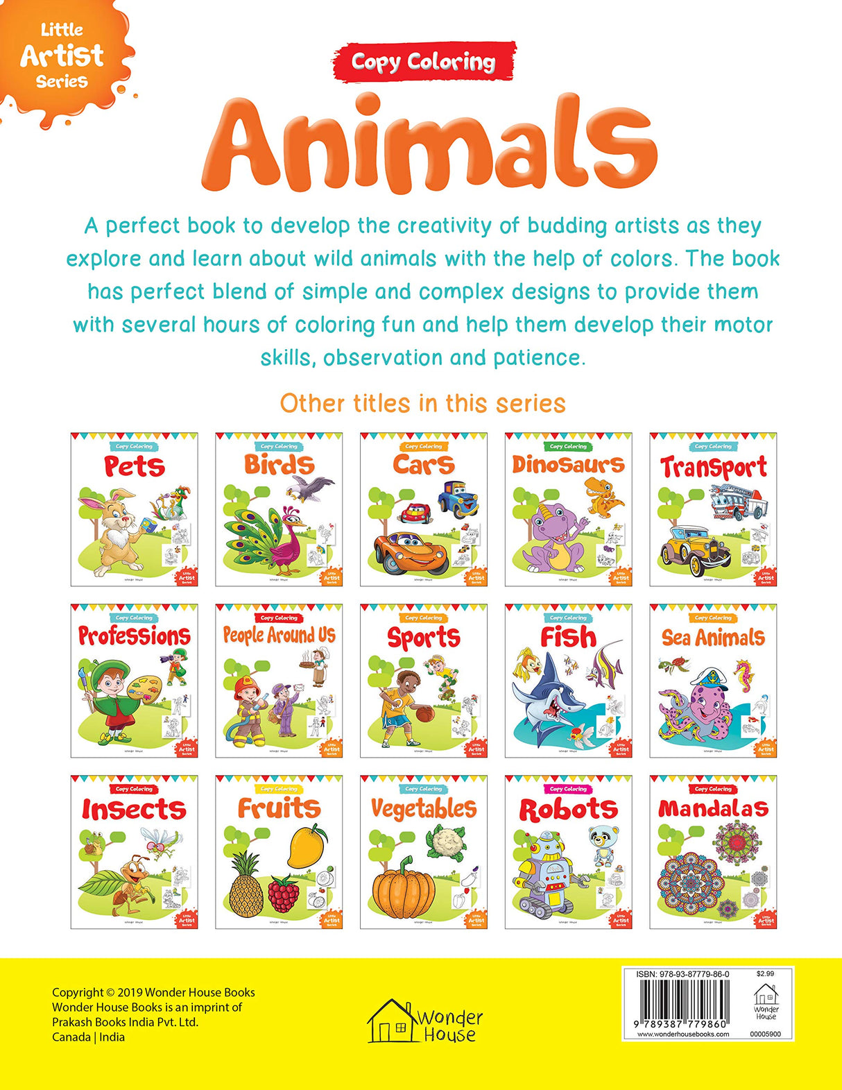 Little Artist Series Animals: Copy Colour Books - Retail Maharaj