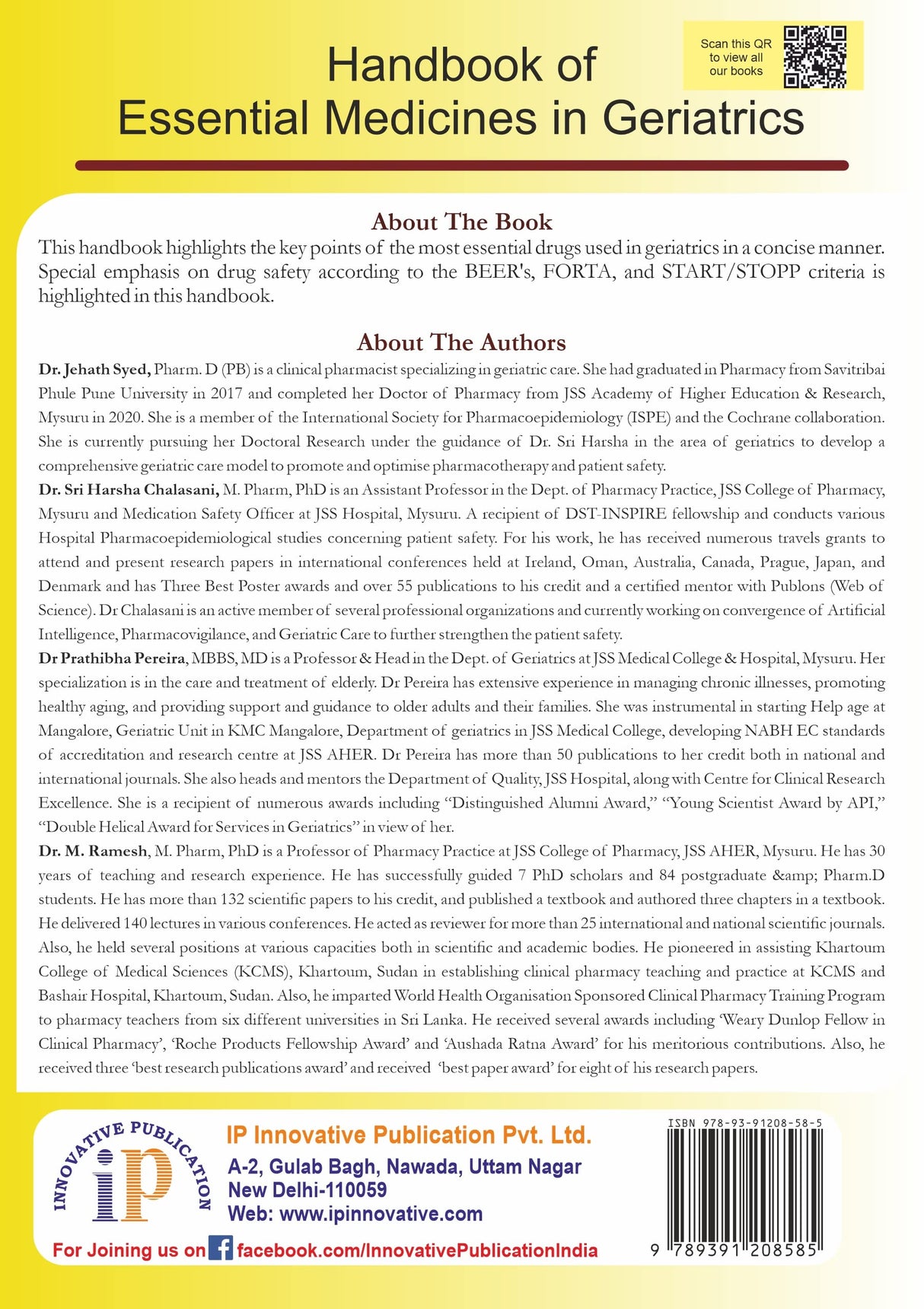 Handbook of Essential Medicines in Geriatrics - Retail Maharaj