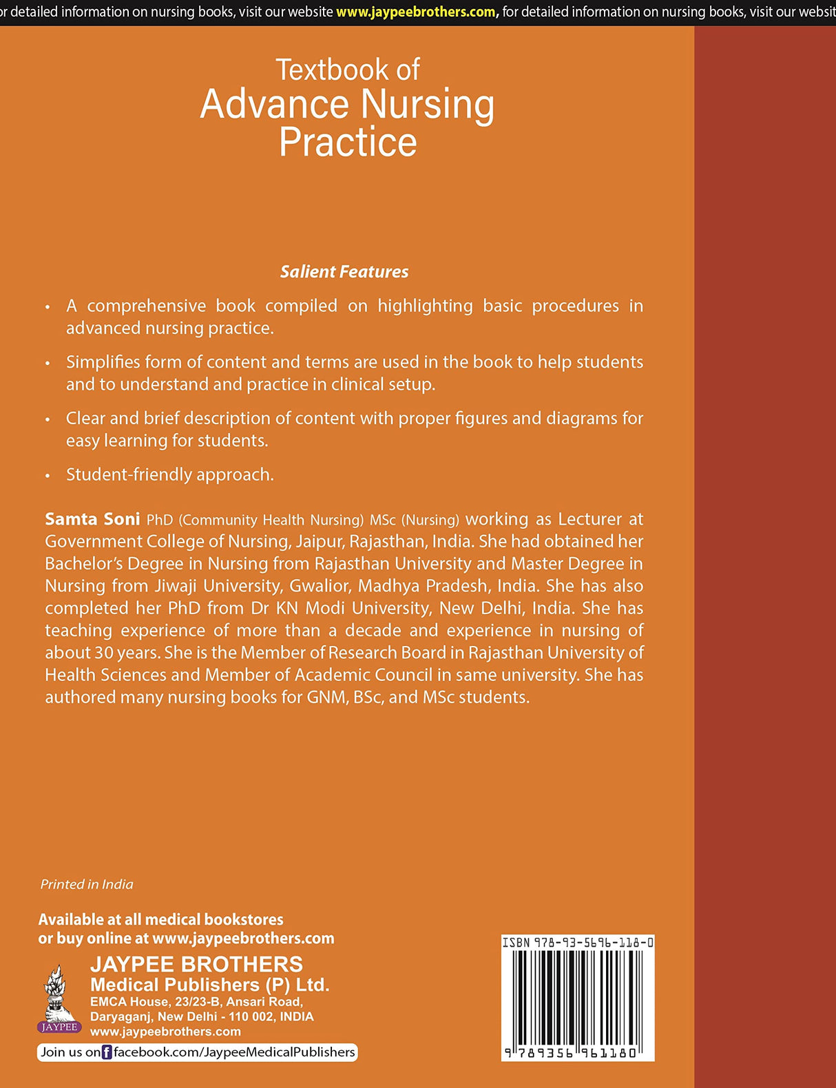 TEXTBOOK OF ADVANCE NURSING PRACTICE AS PER THE MSC NURSING SYLLABUS - Retail Maharaj