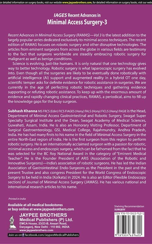 IAGES RECENT ADVANCES IN MINIMAL ACCESS SURGERY-3: ROBOTIC & INNOVATIVE TECHNOLOGIES - Retail Maharaj