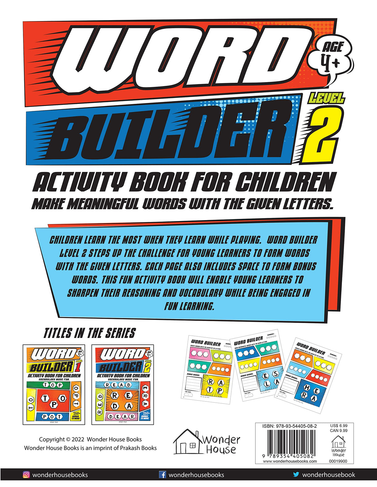Word Builder Activity Book – Level 2 | Make Meaningful Words Using Given Letters | Ages 6–9 | Boost Vocabulary, Spelling & Logical Thinking - Retail Maharaj