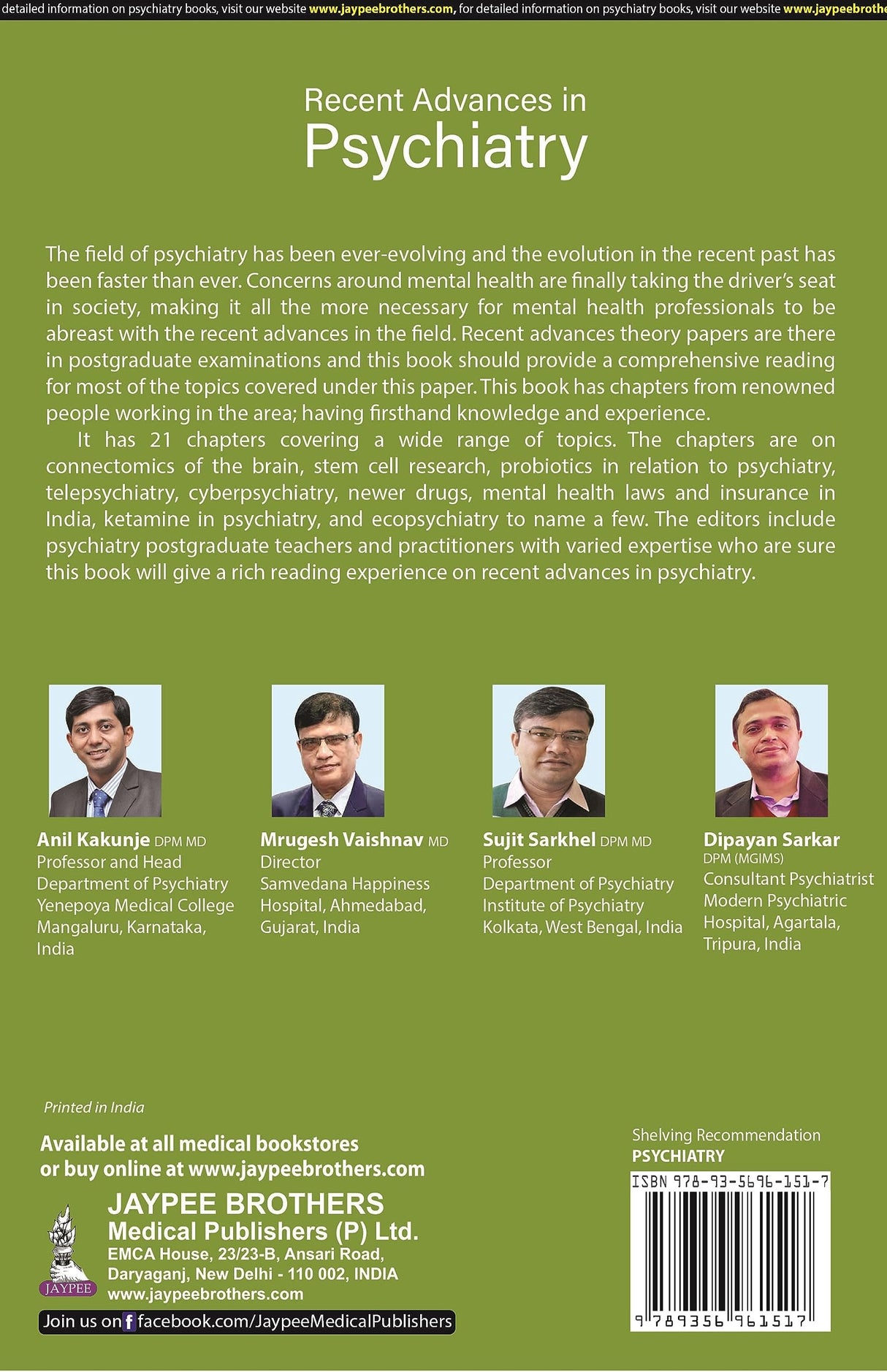 RECENT ADVANCES IN PSYCHIATRY - Retail Maharaj