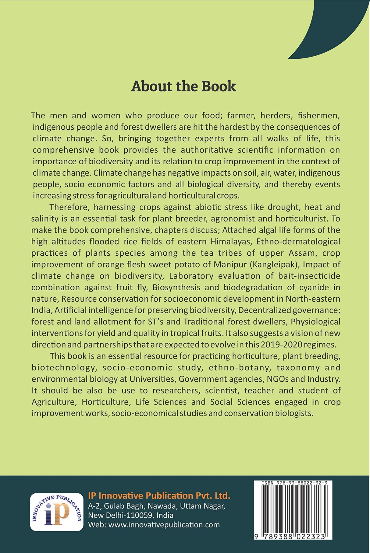 Textbook for Biodiversity and Crops Improvement in the Era of Climate Change, December, 2019 Edition - Retail Maharaj
