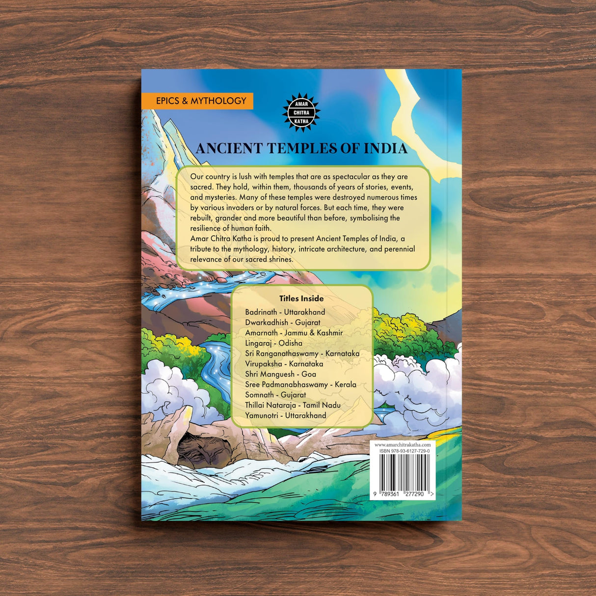 Ancient Temples of India | Badrinath | Amarnath | Somnath | Virupaksha | Indian Mythology, History & Folktales | Childrens Comic Books | Amar Chitra Katha - Retail Maharaj