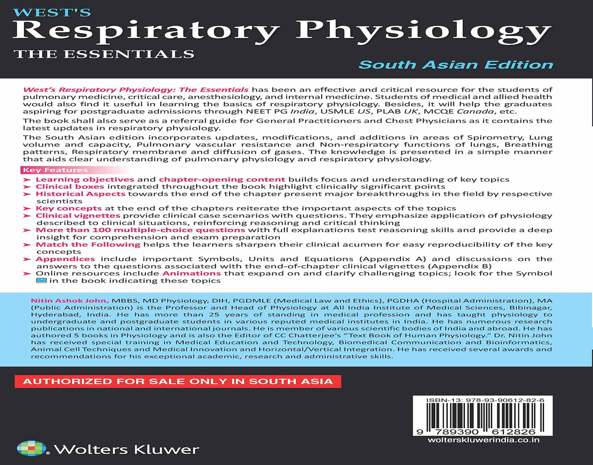West’s Respiratory Physiology, South Asian ed - Retail Maharaj