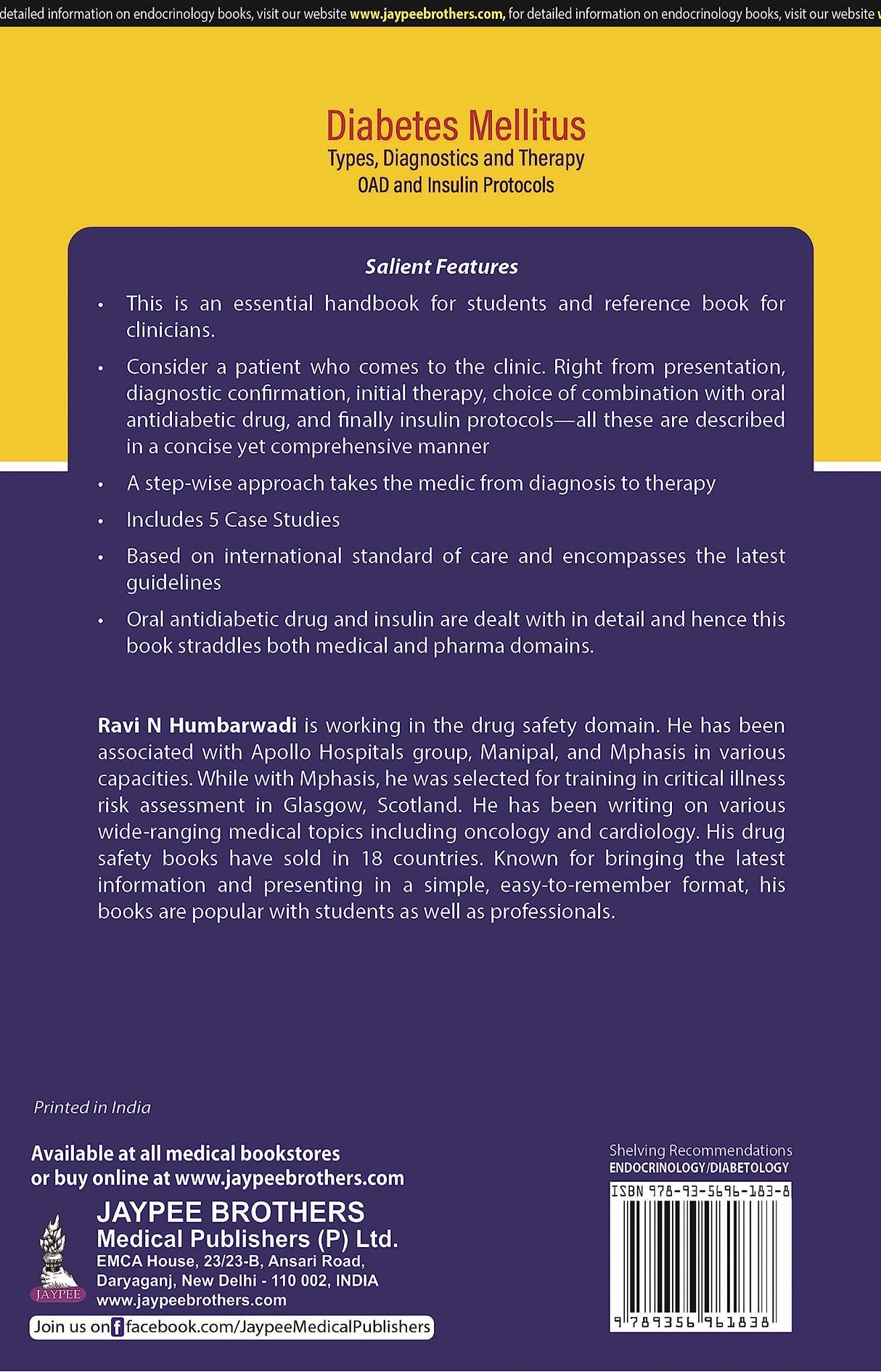 DIABETES MELLITUS- TYPES, DIAGNOSTICS AND THERAPY: OAD AND INSULIN PROTOCOLS - Retail Maharaj