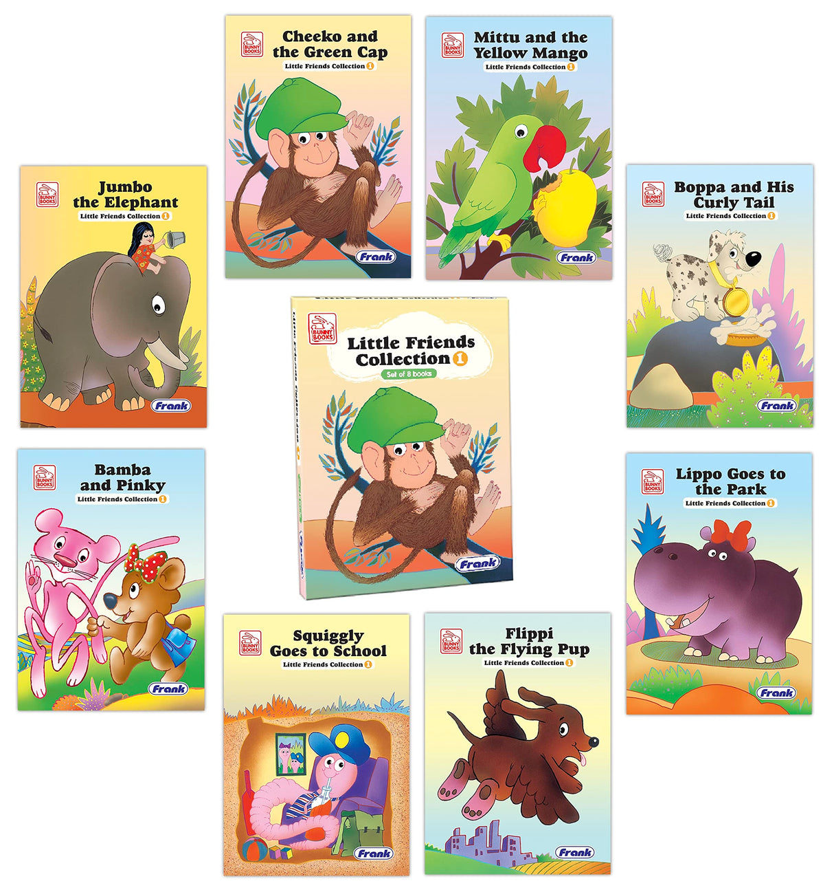 Little Friends Collection 1 - Set of 8 Story Books for Kids - Portable Picture Book Set for Children - Retail Maharaj