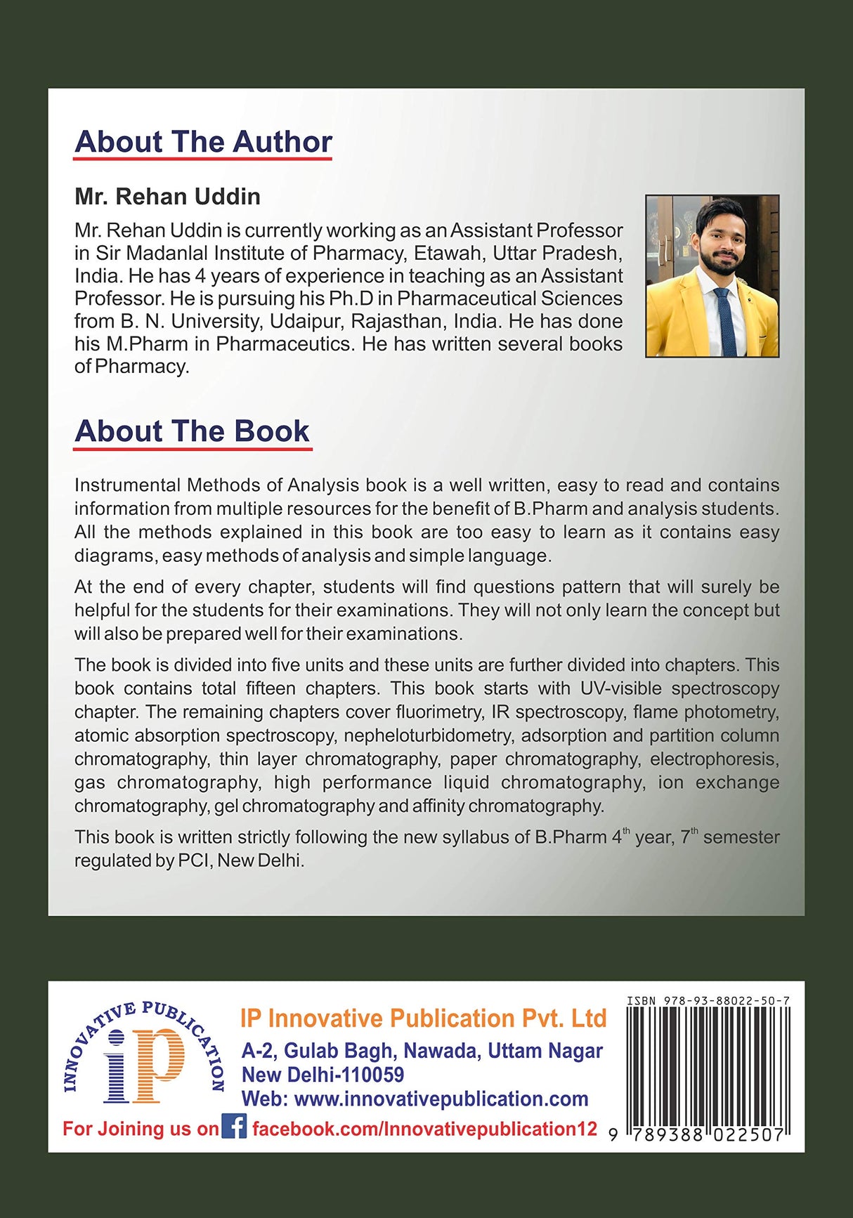 Instrumental Methods of Analysis For B.Pharm Students - Retail Maharaj