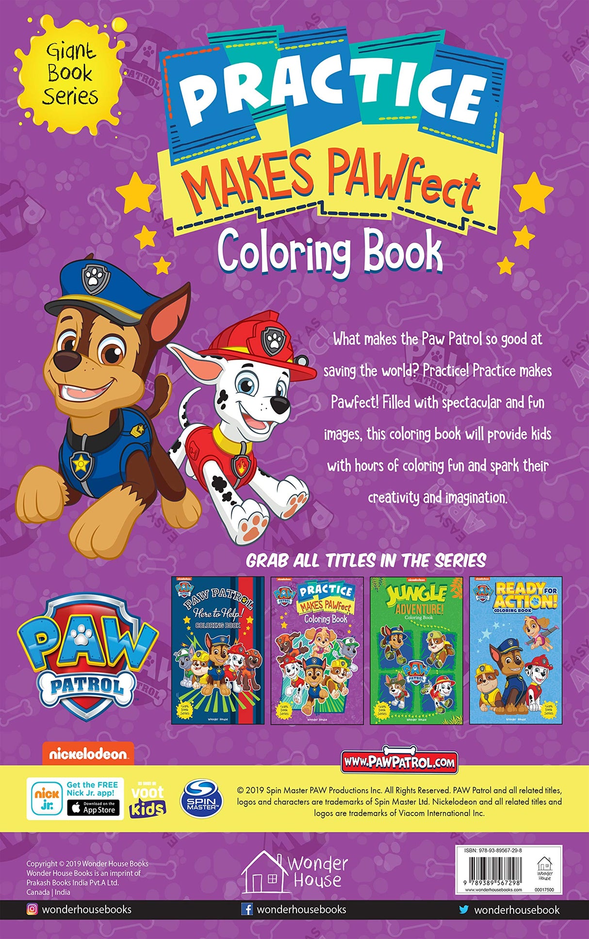 Practice Makes PAWfect: Paw Patrol Giant Coloring Book For Kids - Retail Maharaj