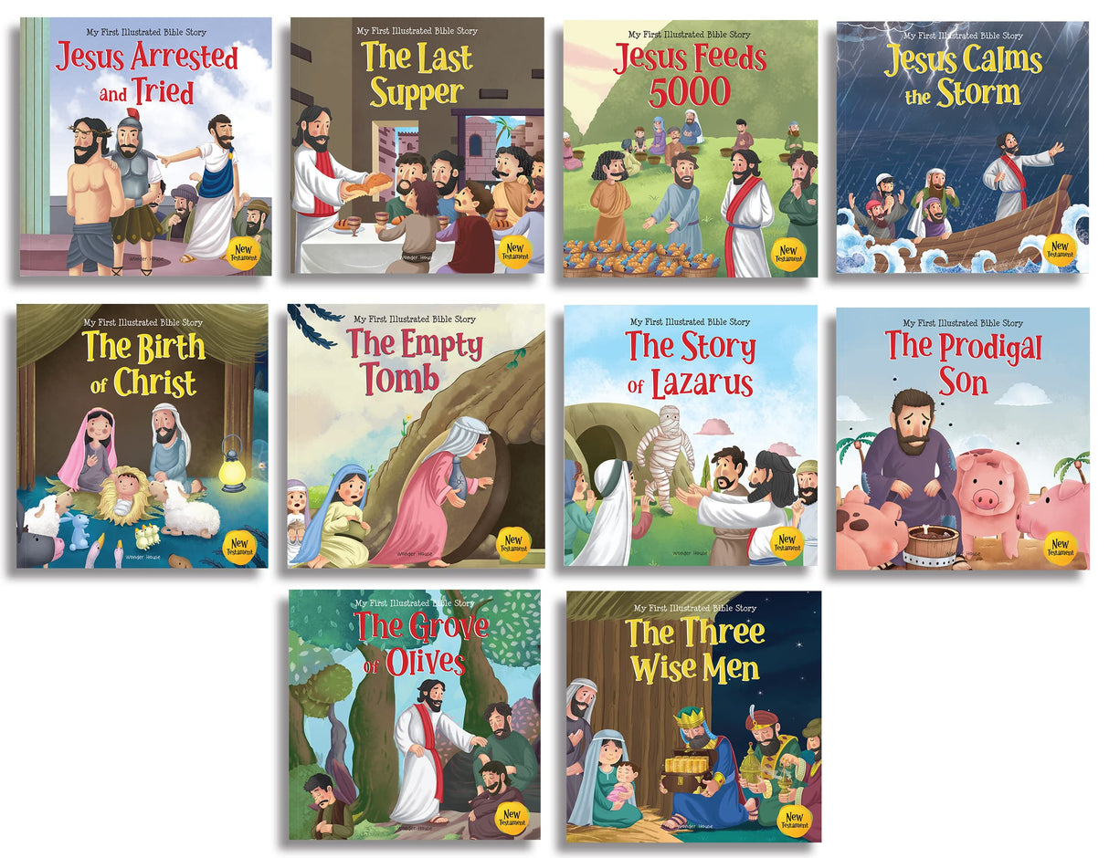 My First Illustrated Bible Stories New Testament (Boxed Set of 10 Books) - Retail Maharaj