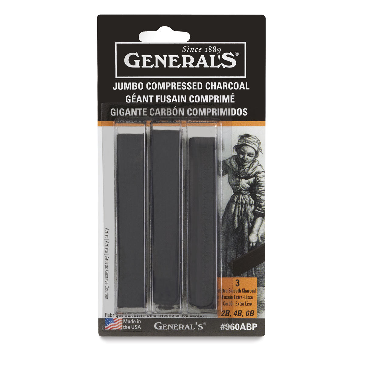 General’s Jumbo Rectangular Charcoal Sticks - Retail Maharaj