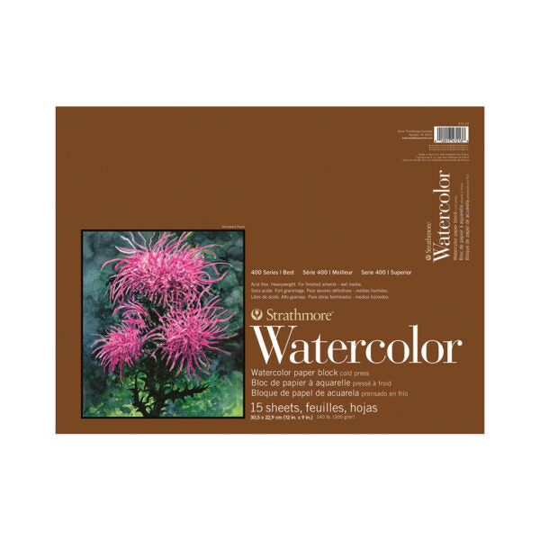 Strathmore 400 Series Watercolor Paper Pads Cold Press Professional Sheets - Retail Maharaj