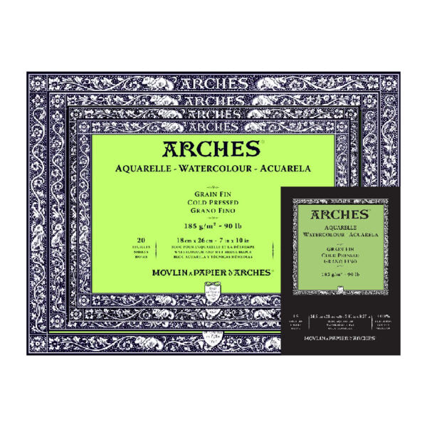 Arches Watercolour Cold Pressed Block and Pad 185 GSM - Retail Maharaj