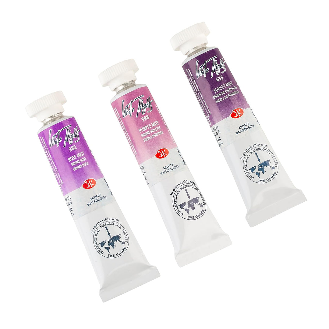 WHITE NIGHTS Granulating Colors Extra Fine Artists Grade Watercolors Tubes Set - Retail Maharaj
