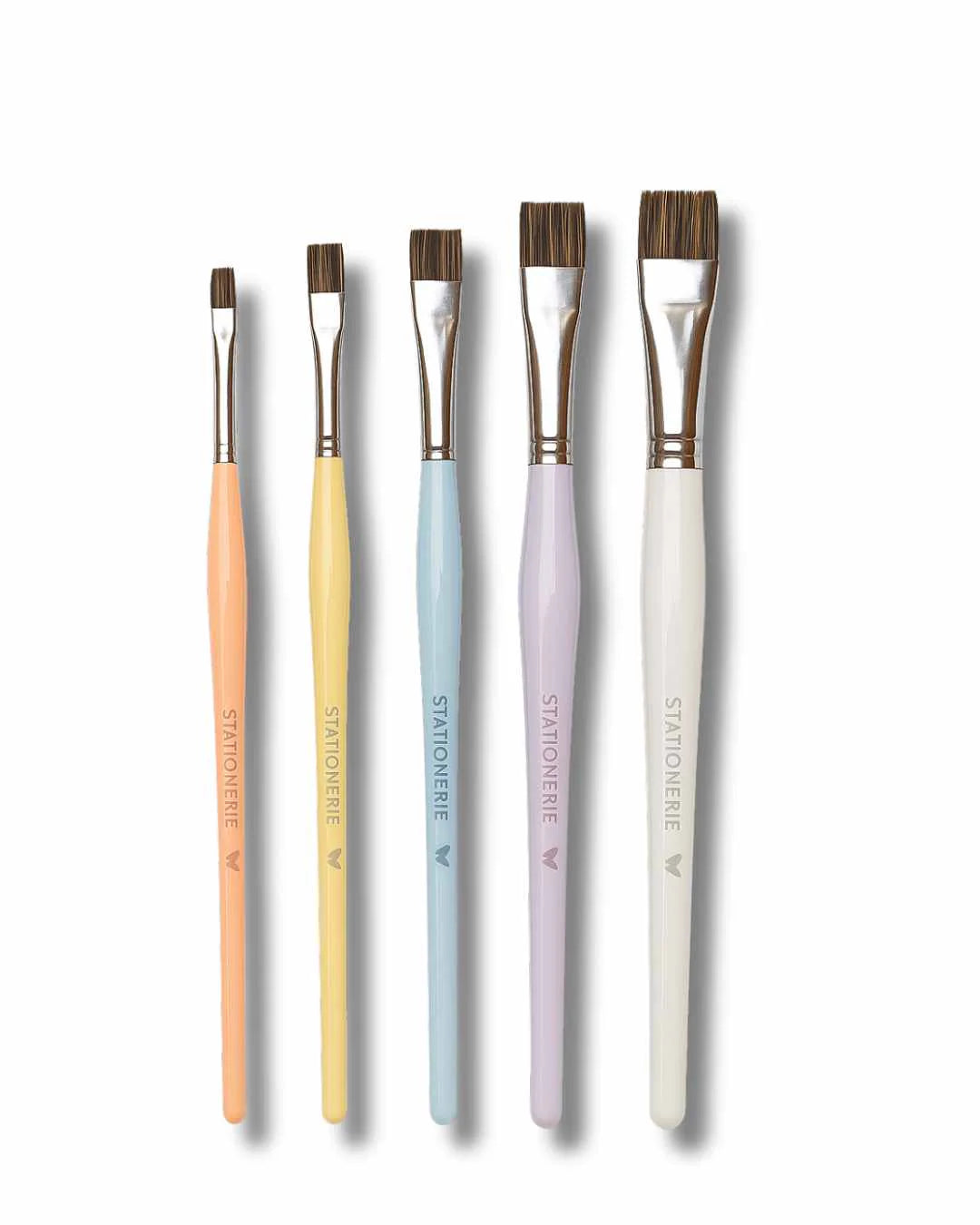 Retail Maharaj Blender Short Flat Brush Set of 5 Kolinsky - Retail Maharaj