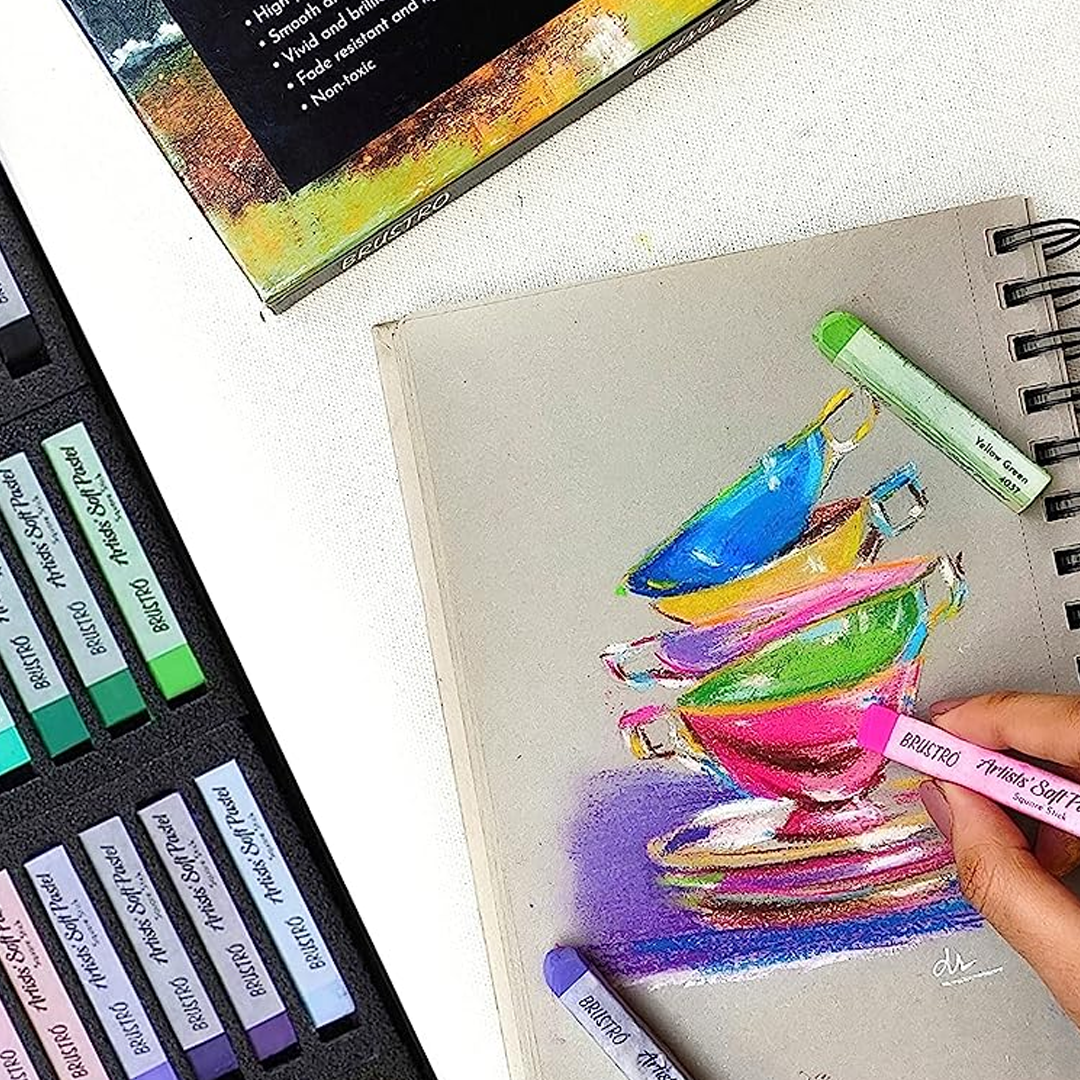 Brustro Artists Soft Pastel Colour Set for Drawing and Painting - Retail Maharaj
