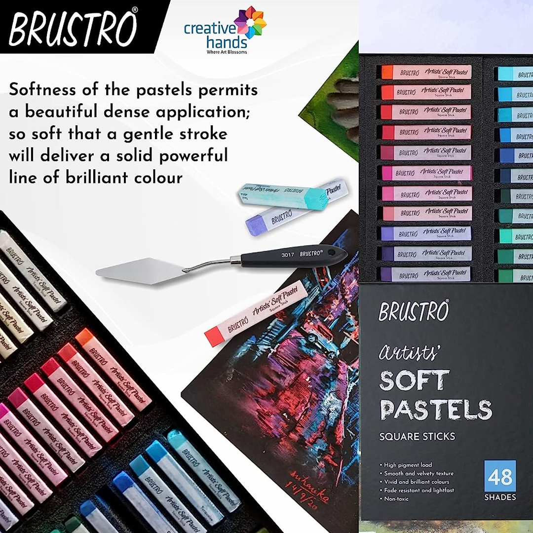 Brustro Artists Soft Pastel Colour Set for Drawing and Painting - Retail Maharaj
