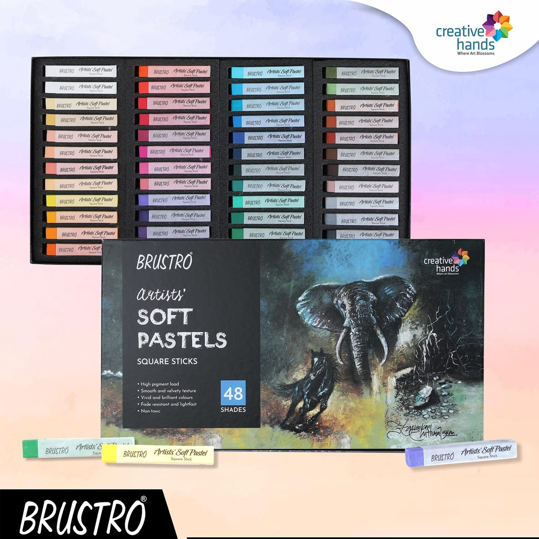 Brustro Artists Soft Pastel Colour Set for Drawing and Painting - Retail Maharaj