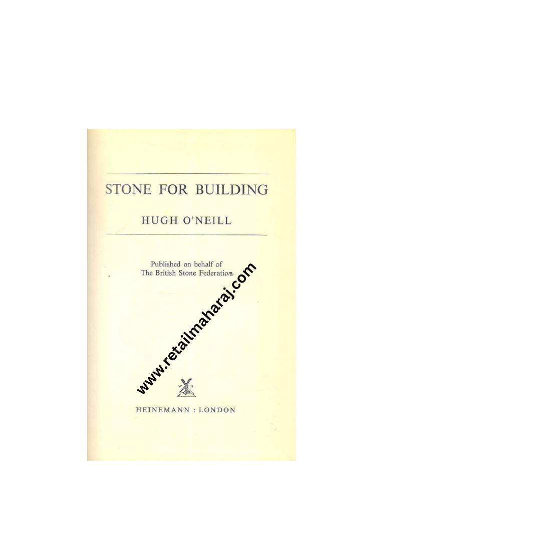 Stone for Building 1st edition - Retail Maharaj