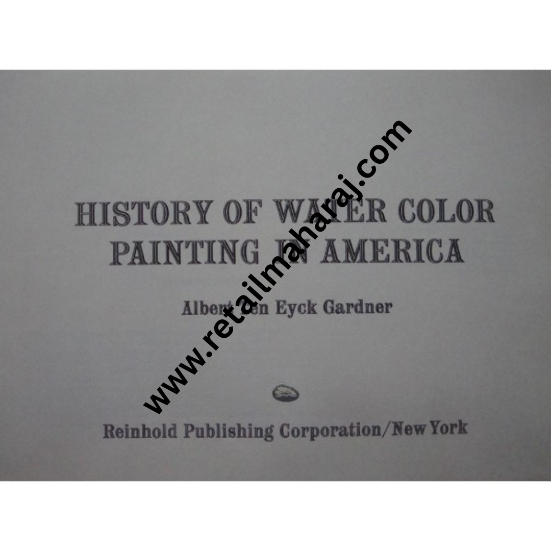history of water colour printing in America 1st edition - Retail Maharaj