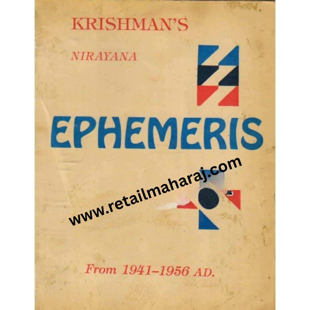 krishmans nirayana ephemeris from 1941 to 1956 - Retail Maharaj