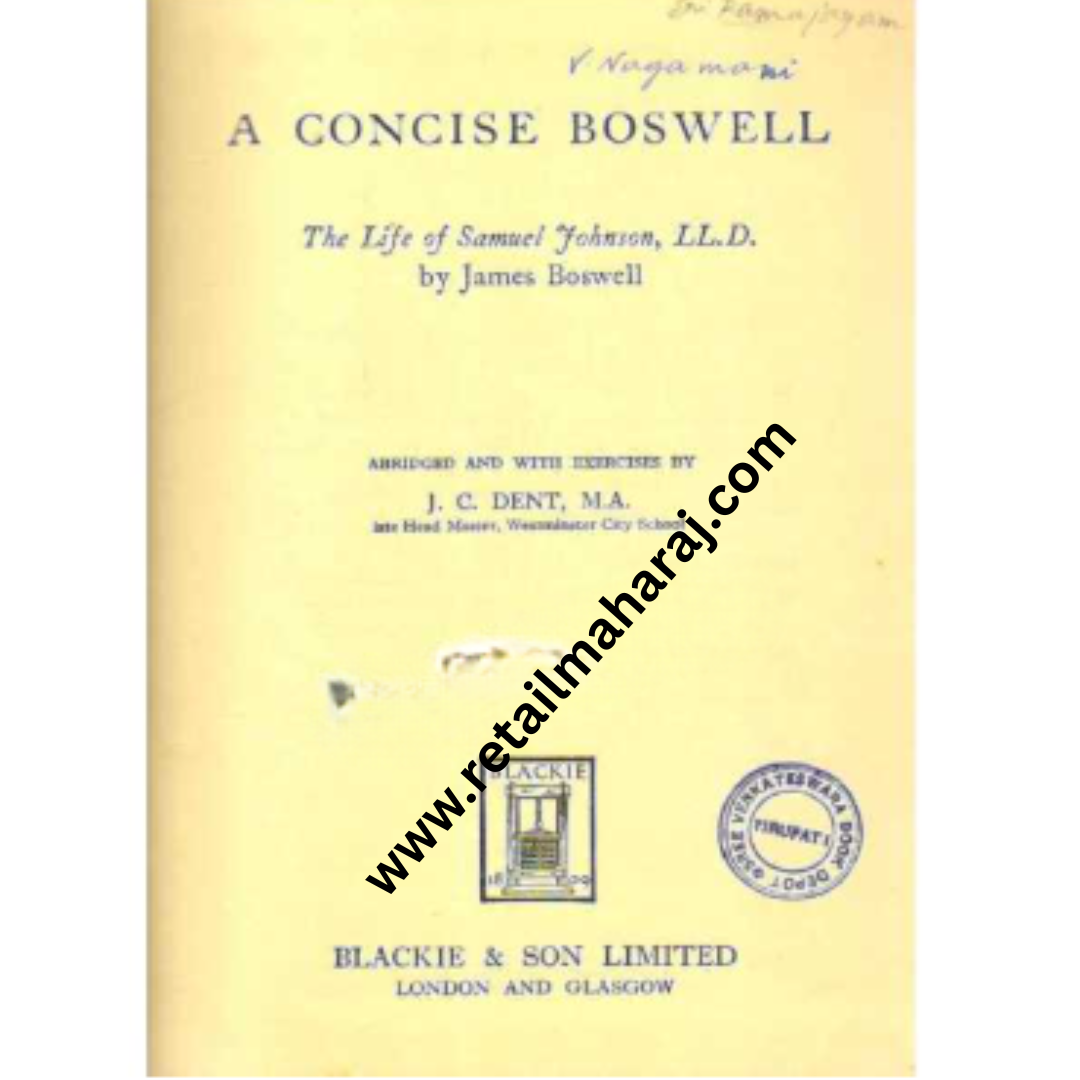 A Concise Bosewell The Life of Samuel Tohnson