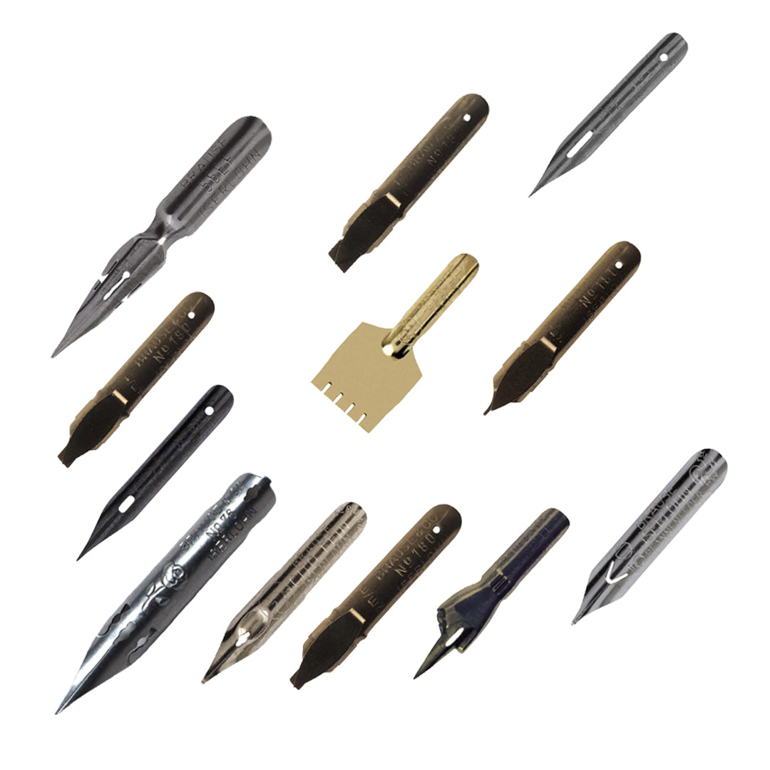 Brause Calligraphy Steel Nibs Pack of 3 Assorted Styles - Retail Maharaj