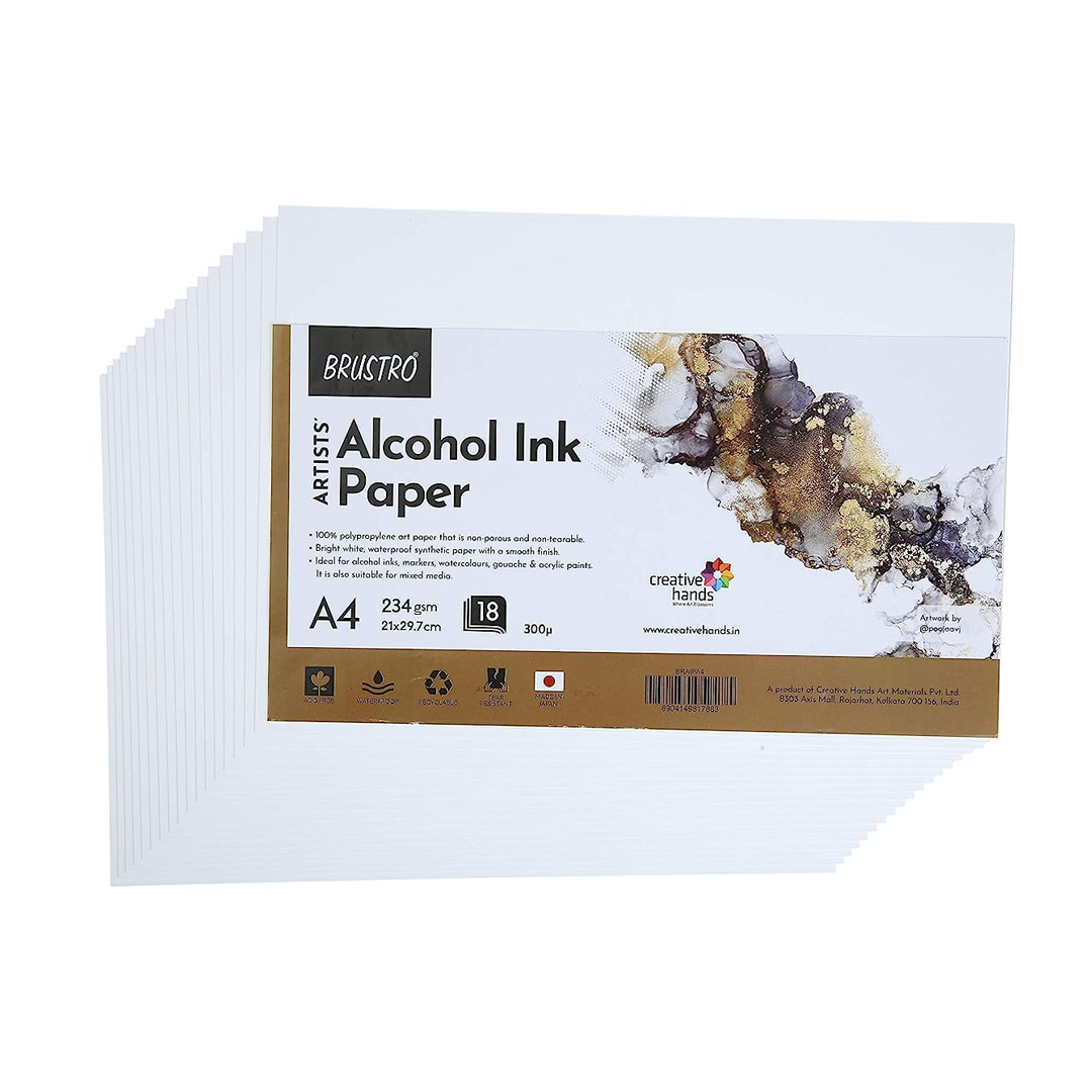 Brustro Artists Alcohol Ink Paper 234 GSM / 300 Micron – A5, A4 & A3 - Retail Maharaj