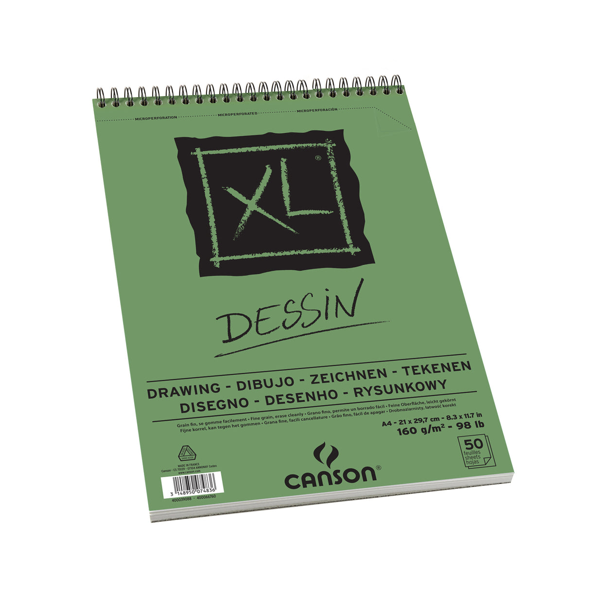 Canson XL Drawing Spiral Sketchbook 160 GSM Fine Grain Art Pad - Retail Maharaj
