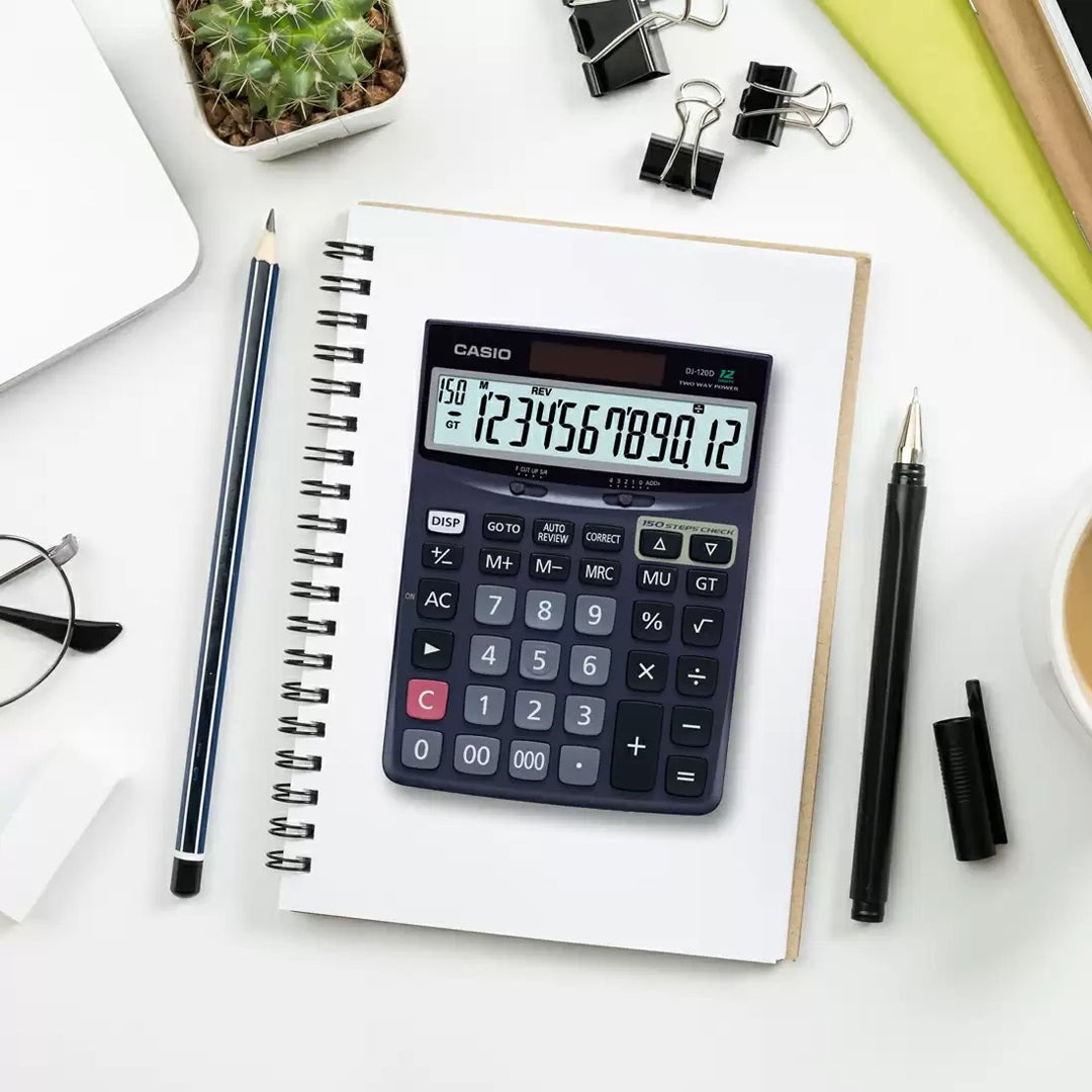 Casio DJ 120D Desktop Calculator with Large Display and Big Keys - Retail Maharaj
