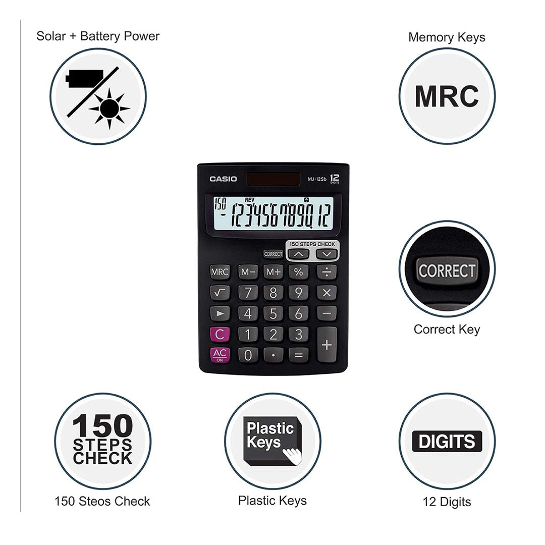 CASIO Desktop Calculator MJ-12SB - Retail Maharaj