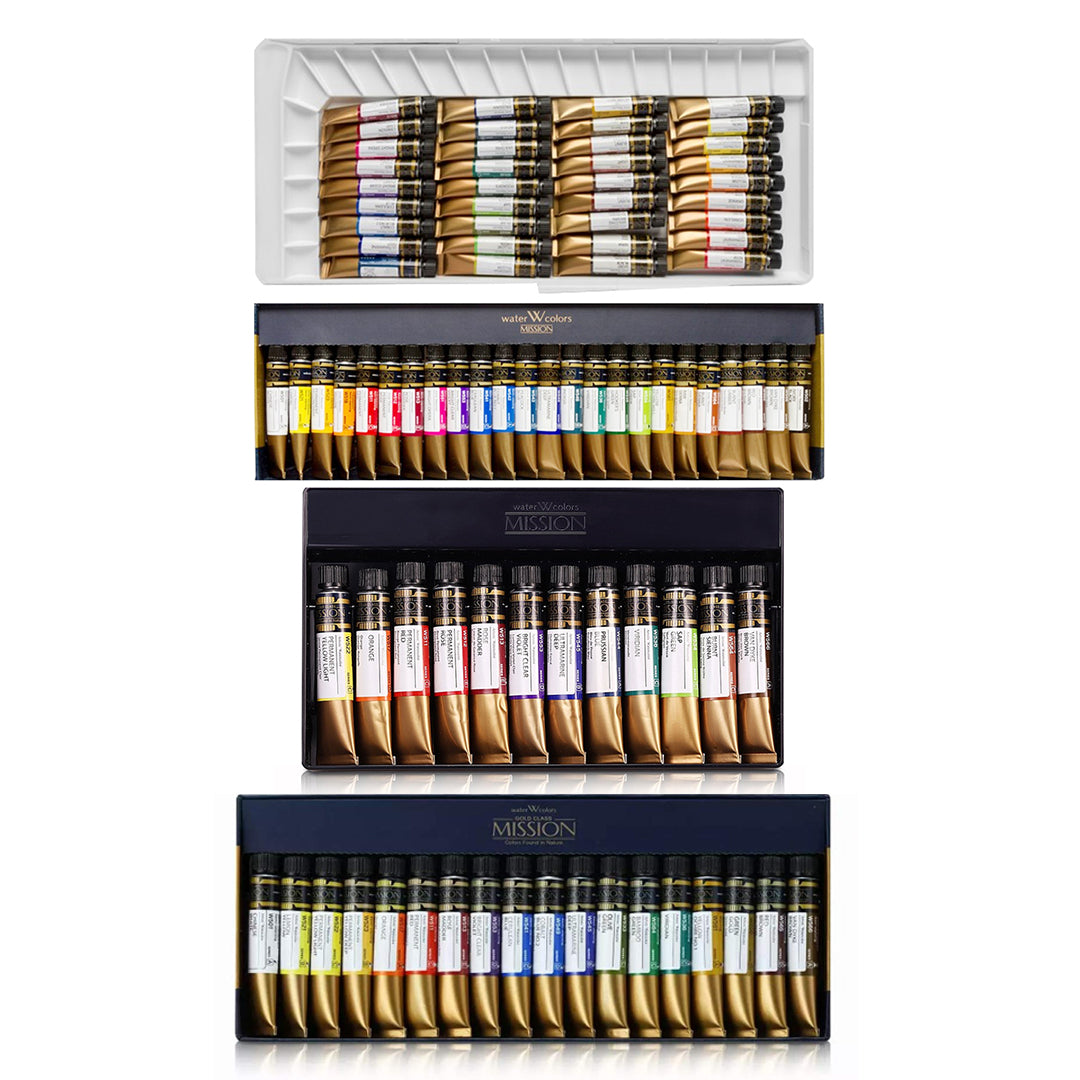 Mijello Mission Gold Watercolor Paint 7ml Set of 12, 18, 24 & 36 - Retail Maharaj