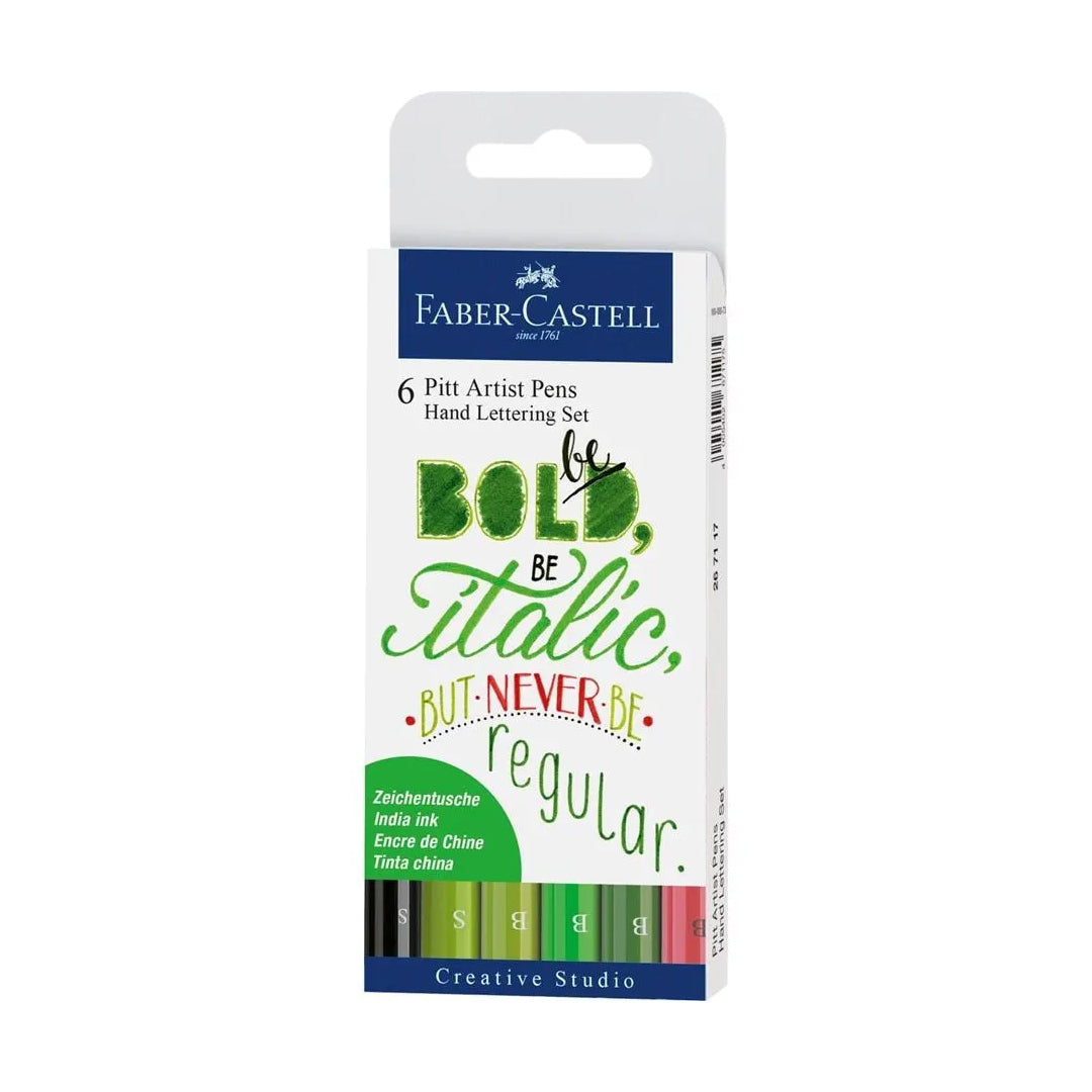 Faber Castell Pitt Artist Pen Hand Lettering Set with India Ink - Retail Maharaj