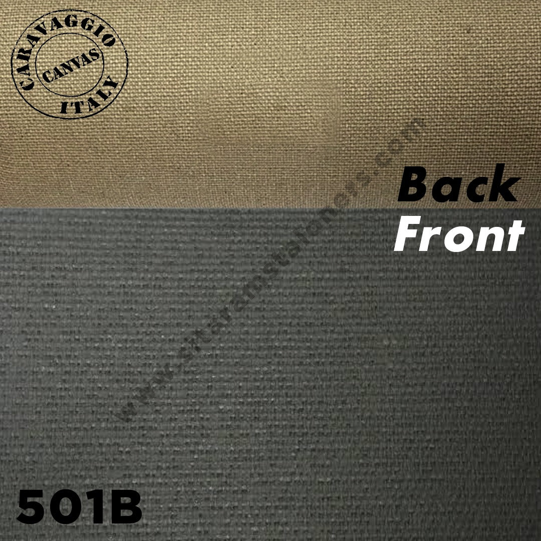 Caravaggio Series 501B Italian Polycotton Canvas Roll Black Primed Medium Grain - Retail Maharaj