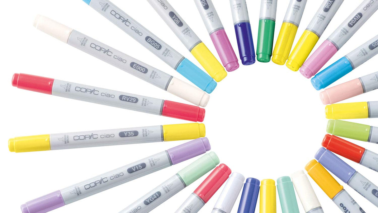 Copic Ciao Alcohol Based Dual Tip Marker Open Stock for Sketching Illustration and Calligraphy - Retail Maharaj