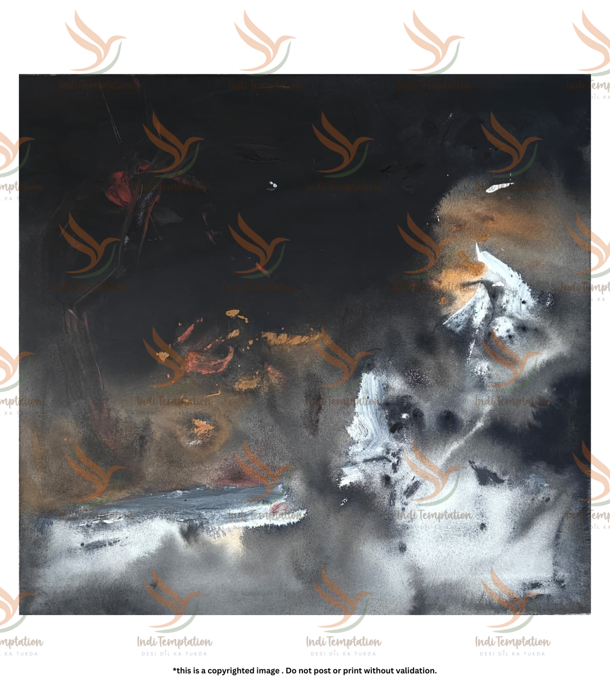 Premium Cosmic Abstract Fine Art – "Voyage Dans l'Espace"