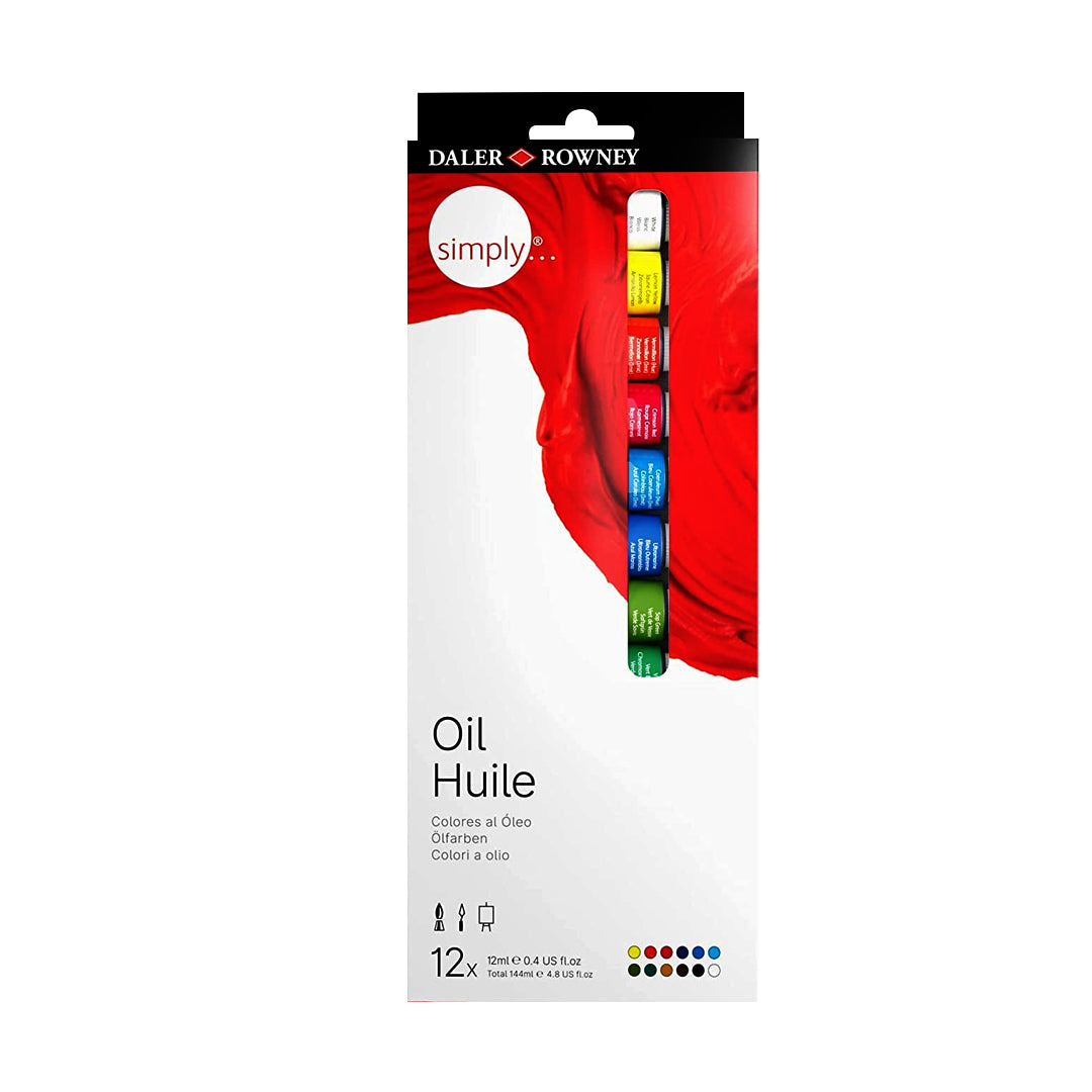 Daler Rowney Simply Oil Huile Colour Set for Beginner Artists - Retail Maharaj